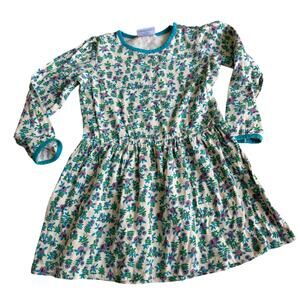 Eyelet & Ivy Blue/Purple Floral Long Sleeve Dress